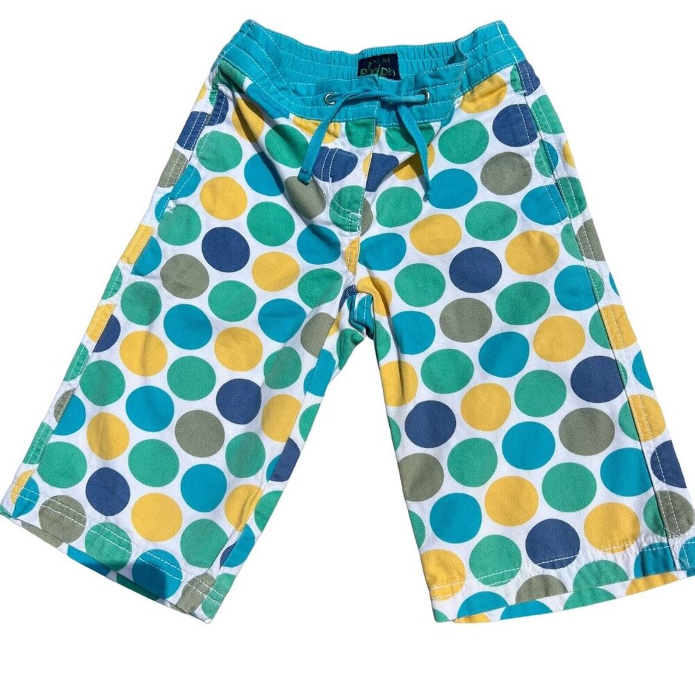 Mini Boden Polka Dot Capri Pants Sz 4-5 Years Boy Girl Blue Yellow Green